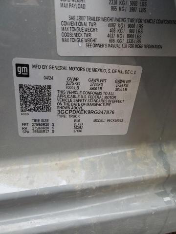 2024 CHEVROLET SILVERADO - 3GCPDKEK9RG347876