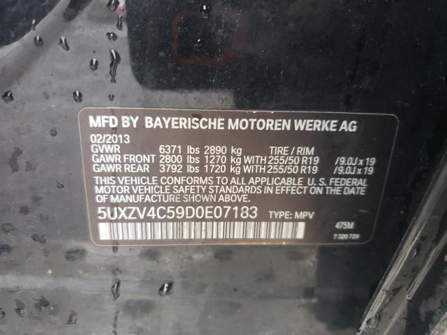 2013 BMW X5 XDRIVE35I - 5UXZV4C59D0E07183