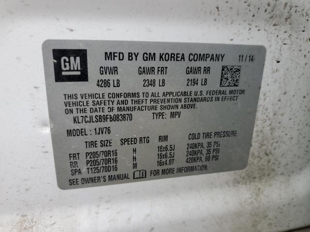 2015 CHEVROLET TRAX 1LT #3281843468