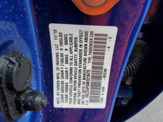 2019 HONDA INSIGHT TO - 19XZE4F94KE018470