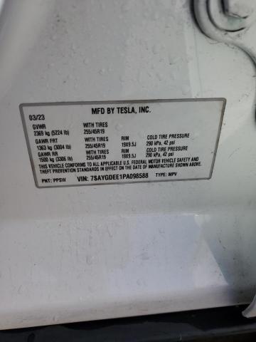 2023 TESLA MODEL Y - 7SAYGDEE1PA098588