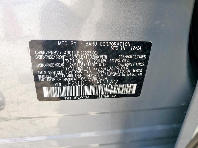 2025 SUBARU FORESTER P JF2SLDDC2SH531282