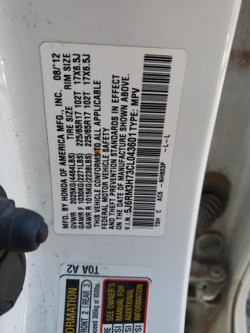 2012 HONDA CR-V EXL #3288000136