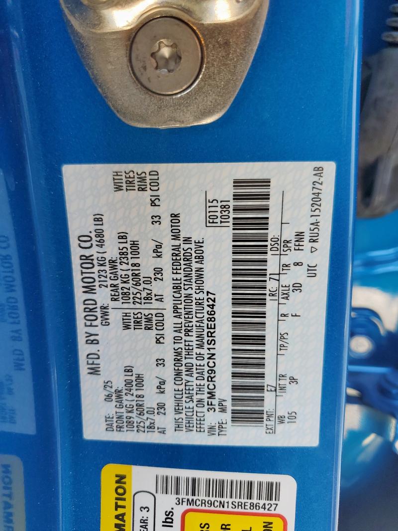 2025 FORD BRONCO SPO - 3FMCR9CN1SRE86427