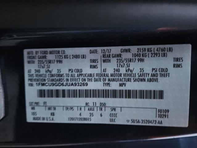 2018 FORD ESCAPE SE #3280640396