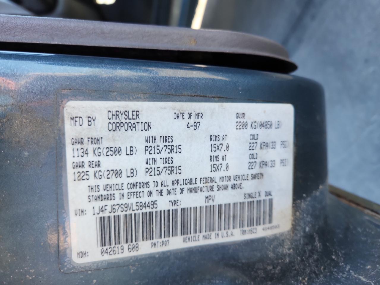 Lot #3279919261 1997 JEEP CHEROKEE S