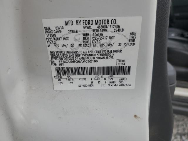 2010 FORD ESCAPE LIM - 1FMCU9EG6AKC62196