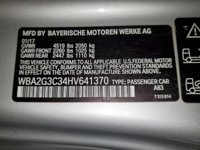 2017 BMW M240XI WBA2G3C34HV641370