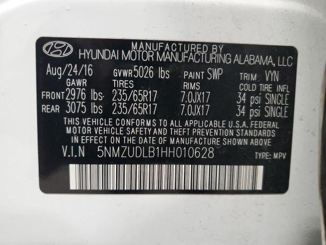 2017 HYUNDAI SANTA FE S - 5NMZUDLB1HH010628