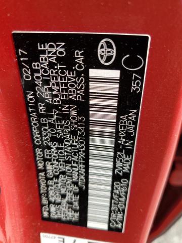 2017 TOYOTA PRIUS PRIM #3301987422