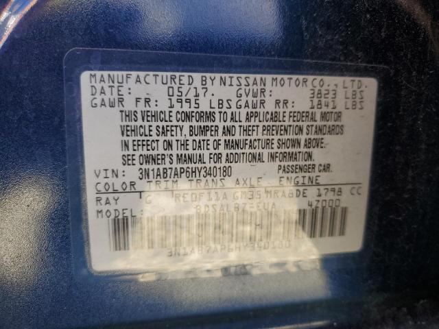 2017 NISSAN SENTRA S - 3N1AB7AP6HY340180