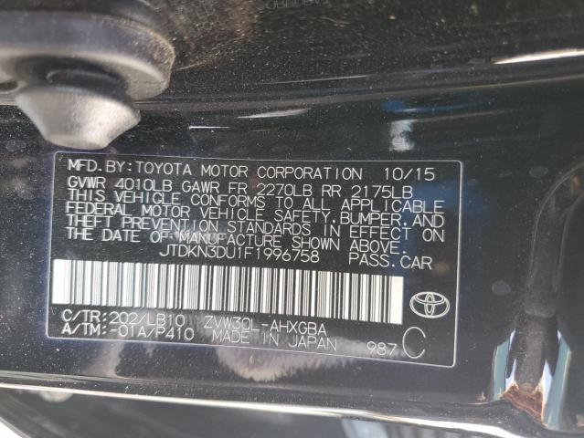 2015 TOYOTA PRIUS JTDKN3DU1F1996758