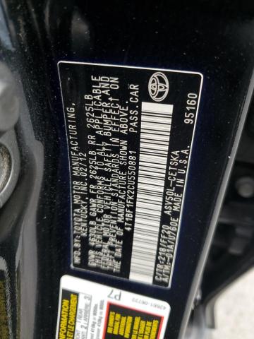 2012 TOYOTA CAMRY BASE - 4T1BF1FK2CU550881