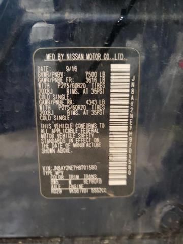 2017 NISSAN ARMADA PLATINUM JN8AY2NE7H9701580