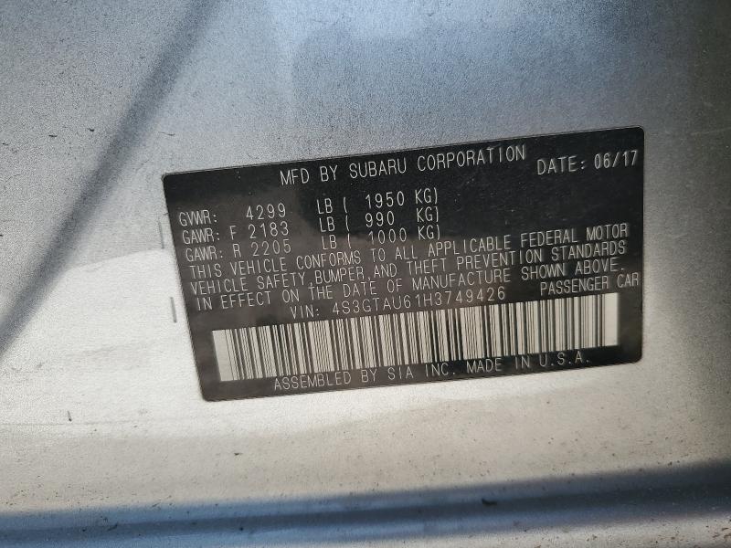 2017 SUBARU IMPREZA LI - 4S3GTAU61H3749426