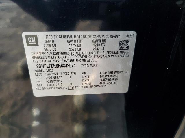 2017 CHEVROLET EQUINOX LT - 2GNFLFEK6H6342674