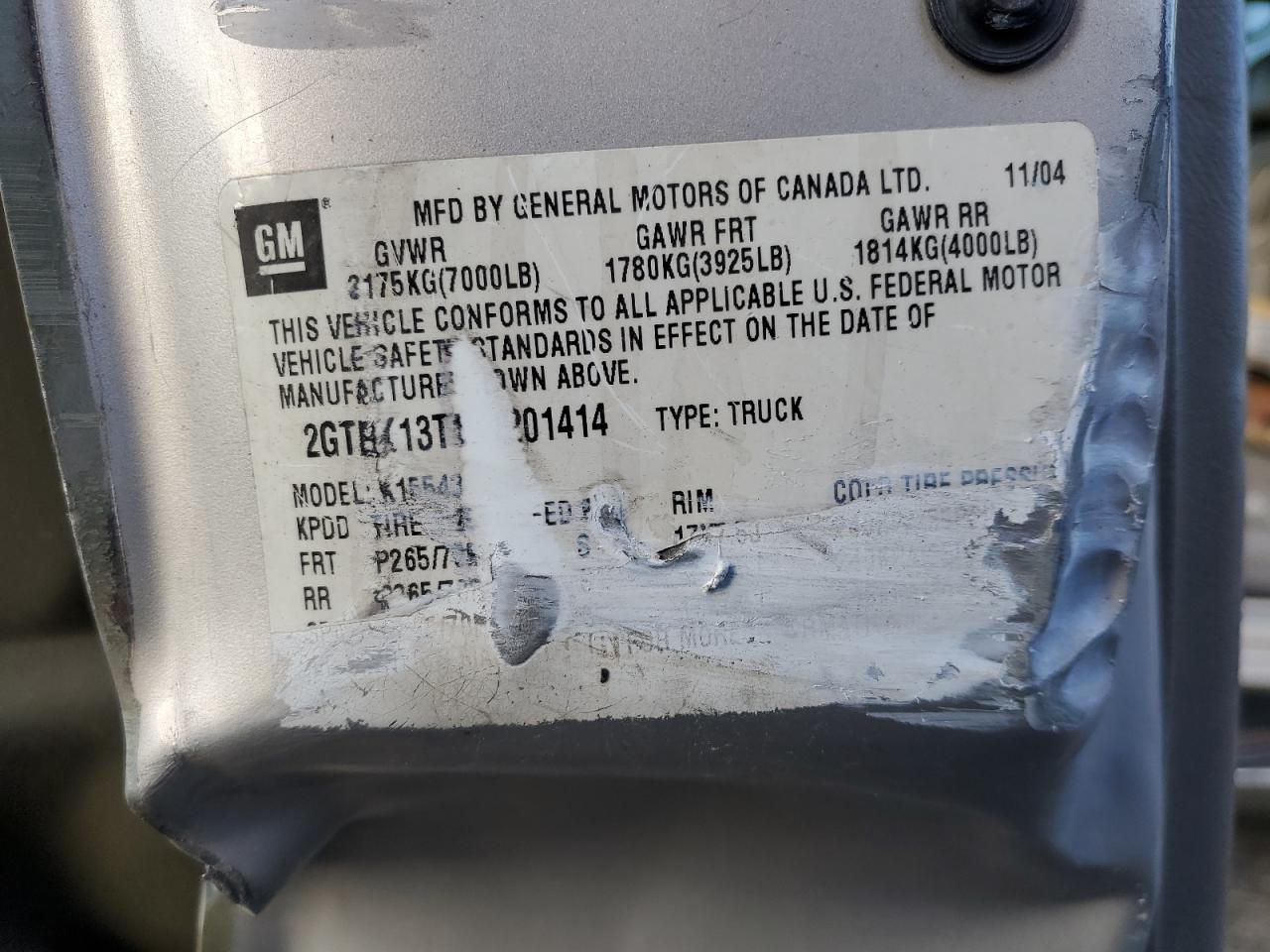 Lot #3285967563 2005 GMC NEW SIERRA K1500