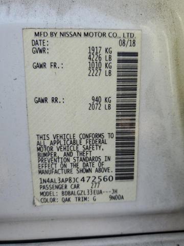 2018 NISSAN ALTIMA 2.5 - 1N4AL3AP8JC472560