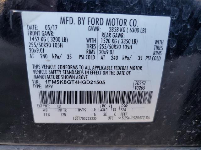 2017 FORD EXPLORER S - 1FM5K8GT4HGD21505