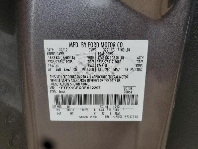 2013 FORD F150 SUPER - 1FTFX1CFXDFA12297