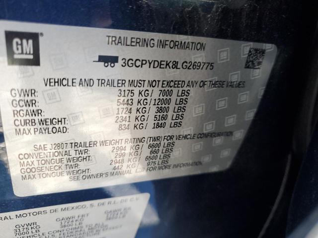 2020 CHEVROLET SILVERADO #3293447419