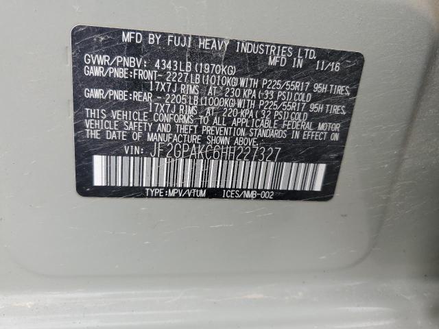 2017 SUBARU CROSSTREK JF2GPAKC6HH227327