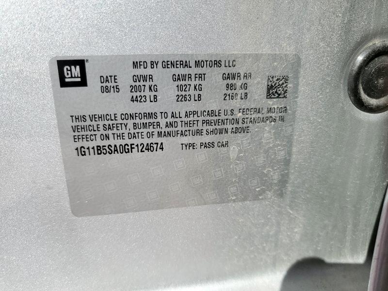 2016 CHEVROLET MALIBU LIM 1G11B5SA0GF124674