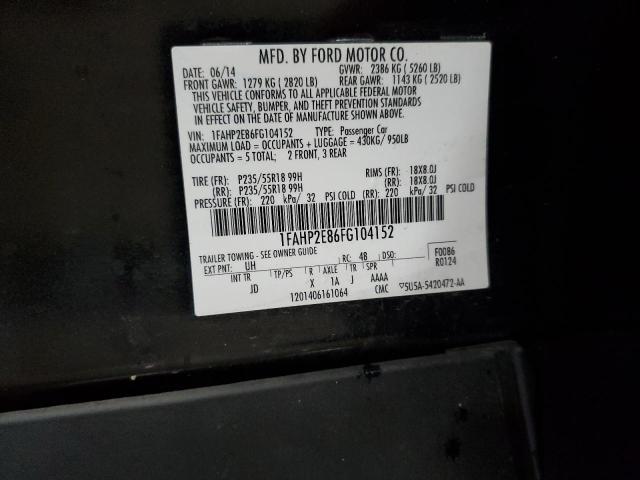 2015 FORD TAURUS SEL - 1FAHP2E86FG104152