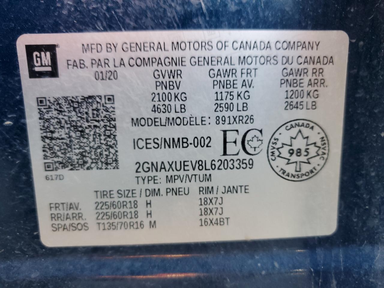 CHEVROLET EQUINOX LT