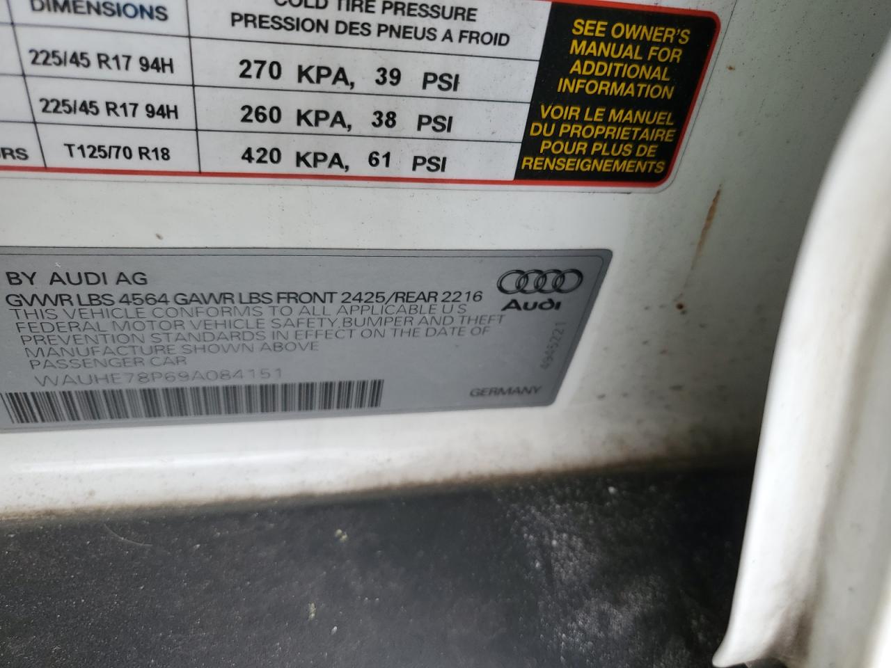 Lot #3285619270 2009 AUDI A3 2.0T