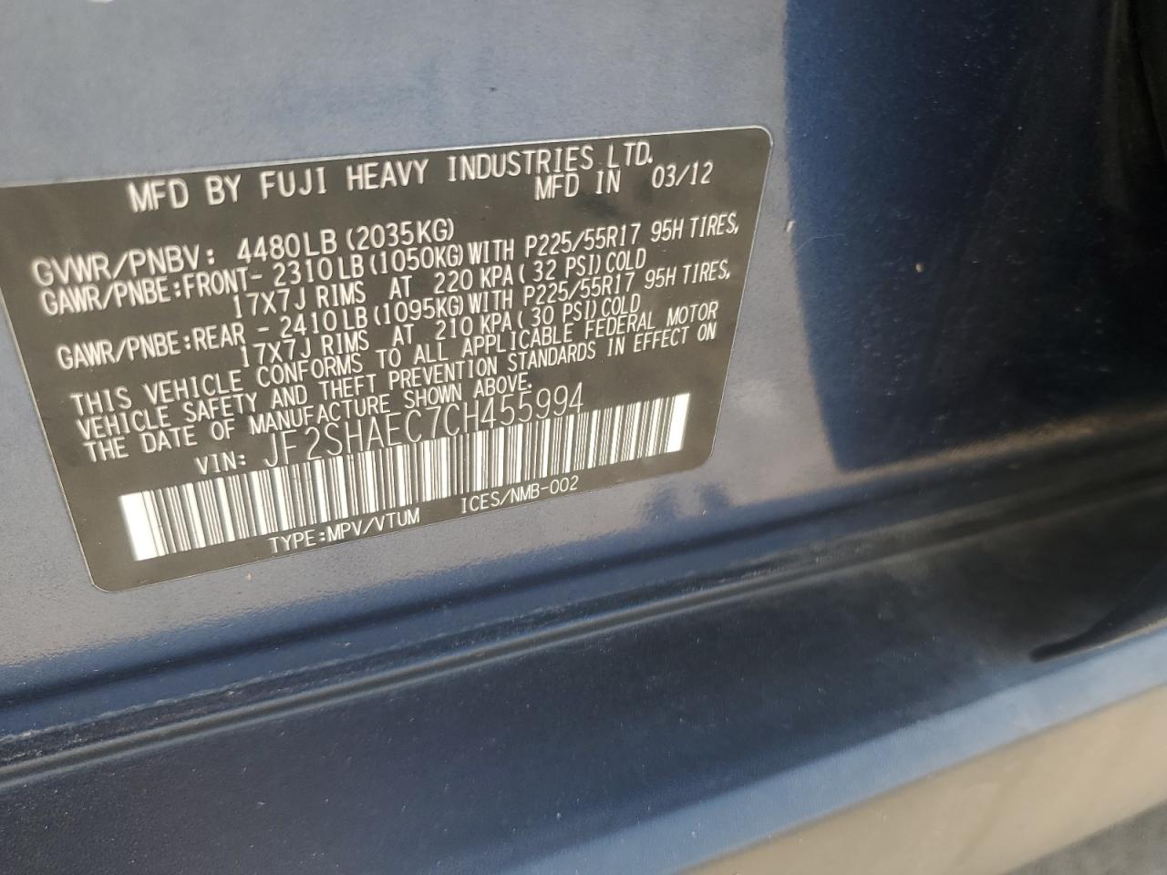 SUBARU FORESTER LIMITED