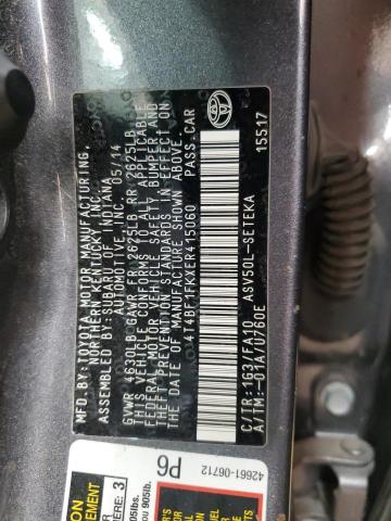 2014 TOYOTA CAMRY L - 4T4BF1FKXER415060