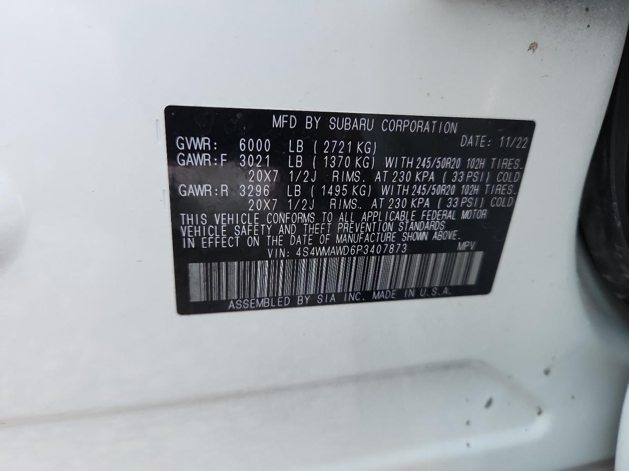 SUBARU ASCENT TOURING