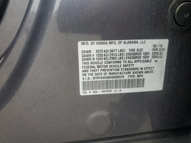 2017 ACURA MDX TECHNO - 5FRYD4H50HB008576