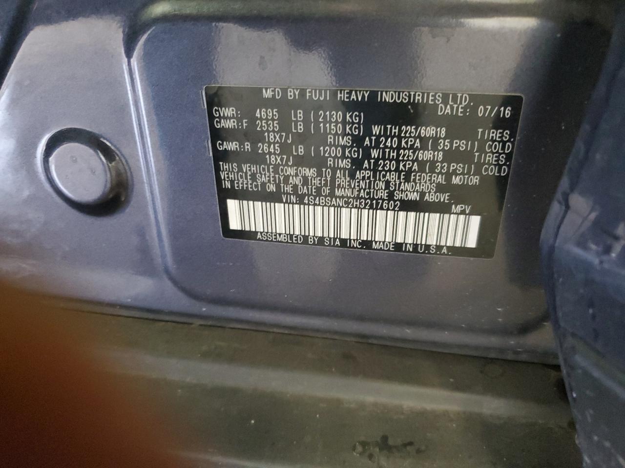 SUBARU OUTBACK 2.5I LIMITED