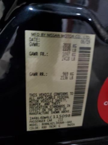 2020 NISSAN ALTIMA SV - 1N4BL4DW4LC115098