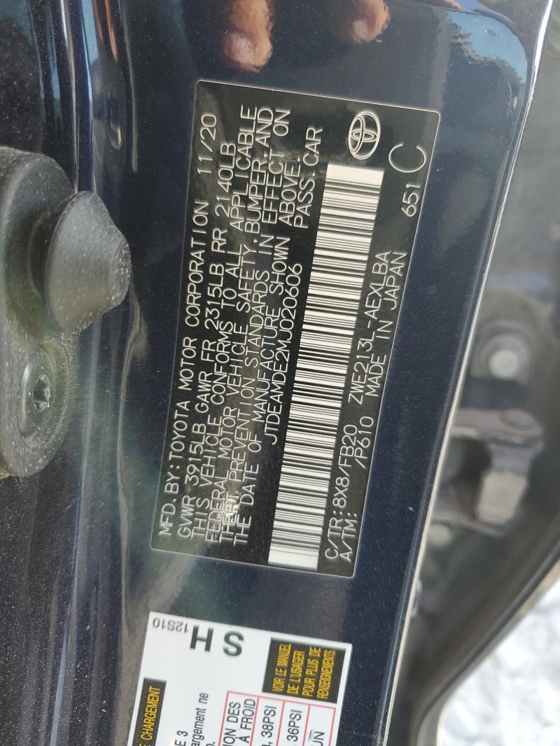 2021 TOYOTA COROLLA LE - JTDEAMDE2MJ020606