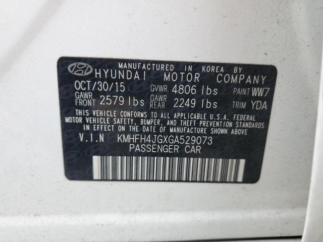 2016 HYUNDAI AZERA LIMI KMHFH4JGXGA529073