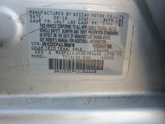 2018 NISSAN VERSA NOTE 3N1CE2CP4JL366618