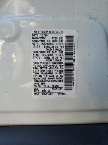 2020 NISSAN ROGUE S JN8AT2MV6LW120453