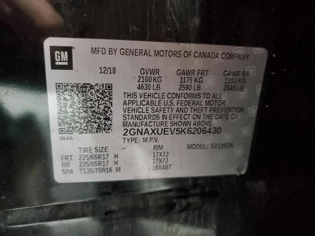 2019 CHEVROLET EQUINOX LT #3302759379