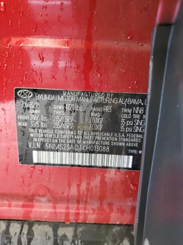 2019 HYUNDAI SANTA FE S #3297117514