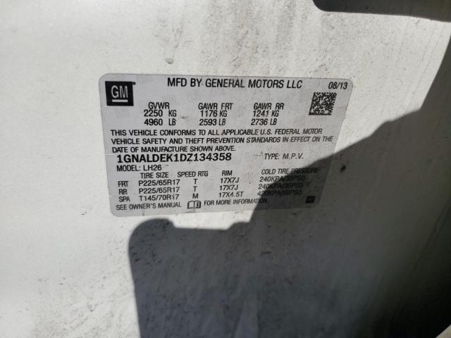 2013 CHEVROLET EQUINOX LT - 1GNALDEK1DZ134358