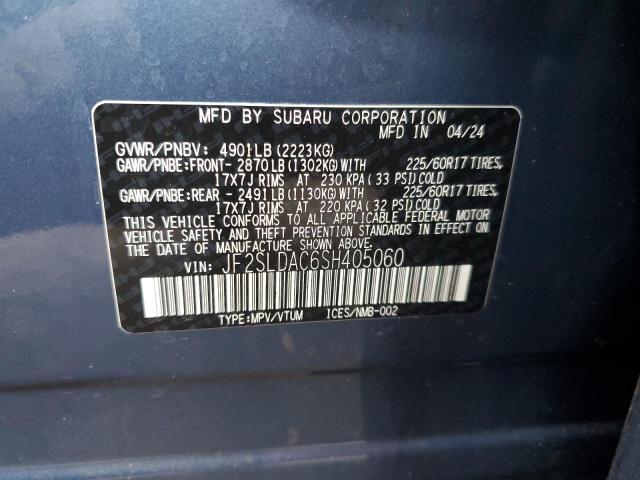 2025 SUBARU FORESTER #3287662019
