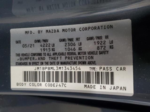 2021 MAZDA 3 PREMIUM JM1BPBML3M1343454
