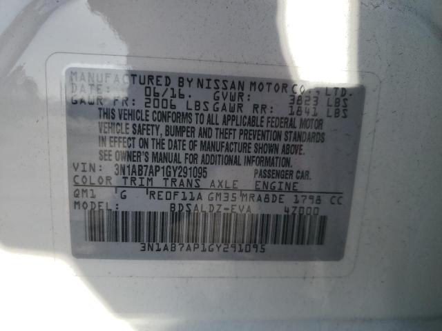 2016 NISSAN SENTRA S - 3N1AB7AP1GY291095