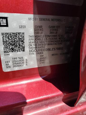 2020 CHEVROLET SILVERADO K1500 RST 1GCUYEED5LZ179851