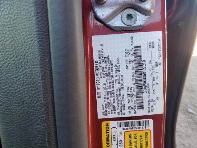 2016 FORD FUSION TIT 3FA6P0RU3GR127210