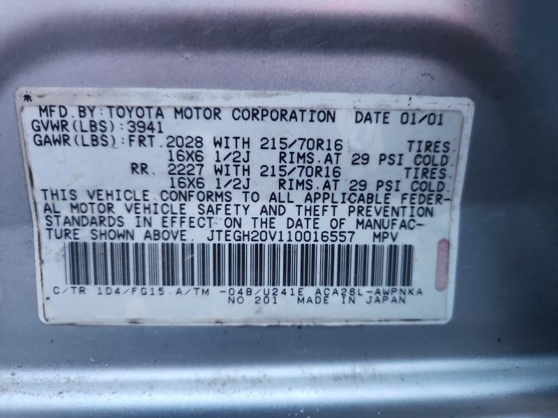 2001 TOYOTA RAV4 L #3279801269