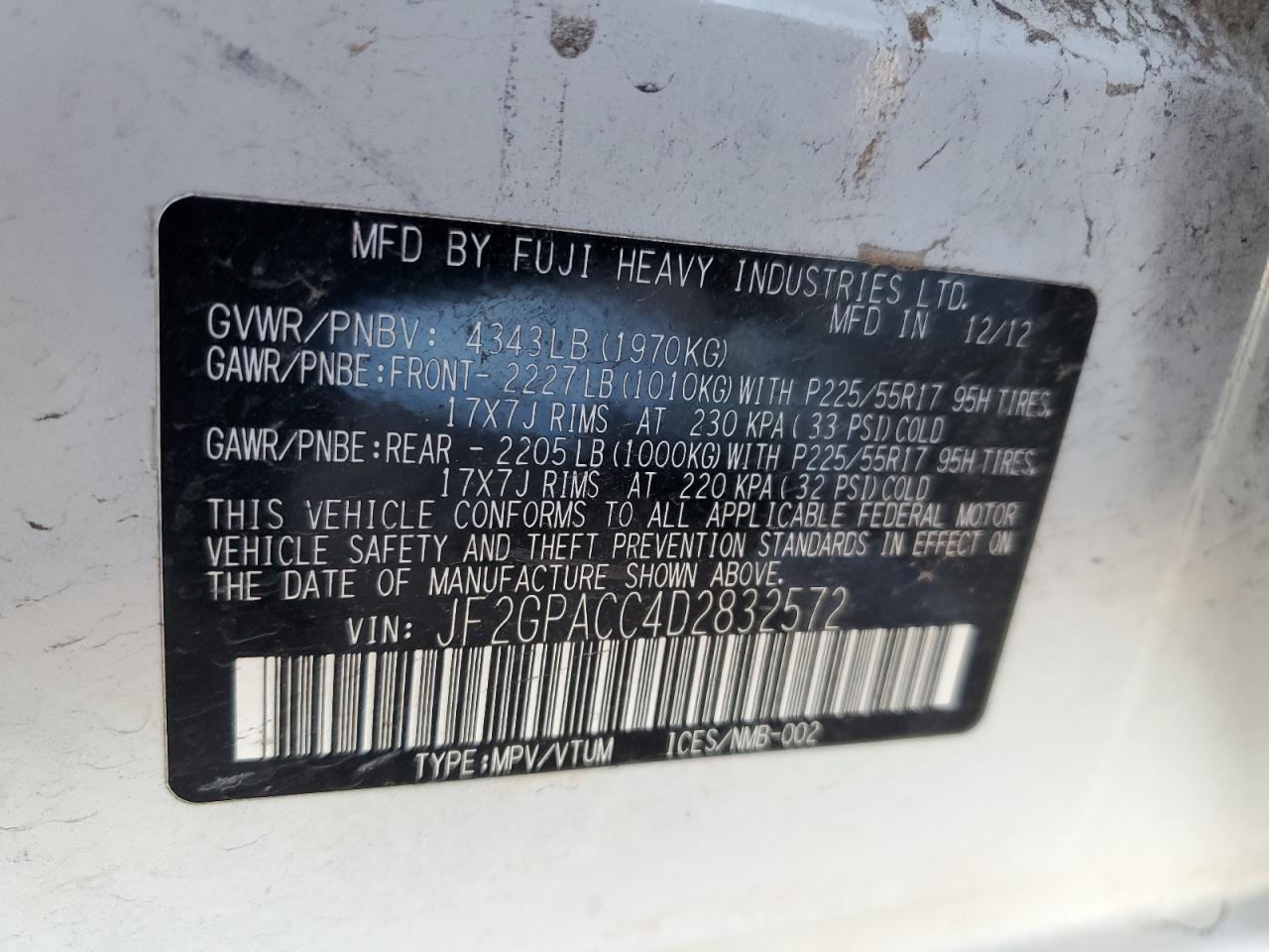 SUBARU XV 2.0 PREMIUM